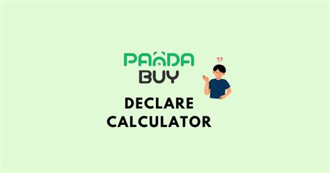 pandabuy declaration calculator.